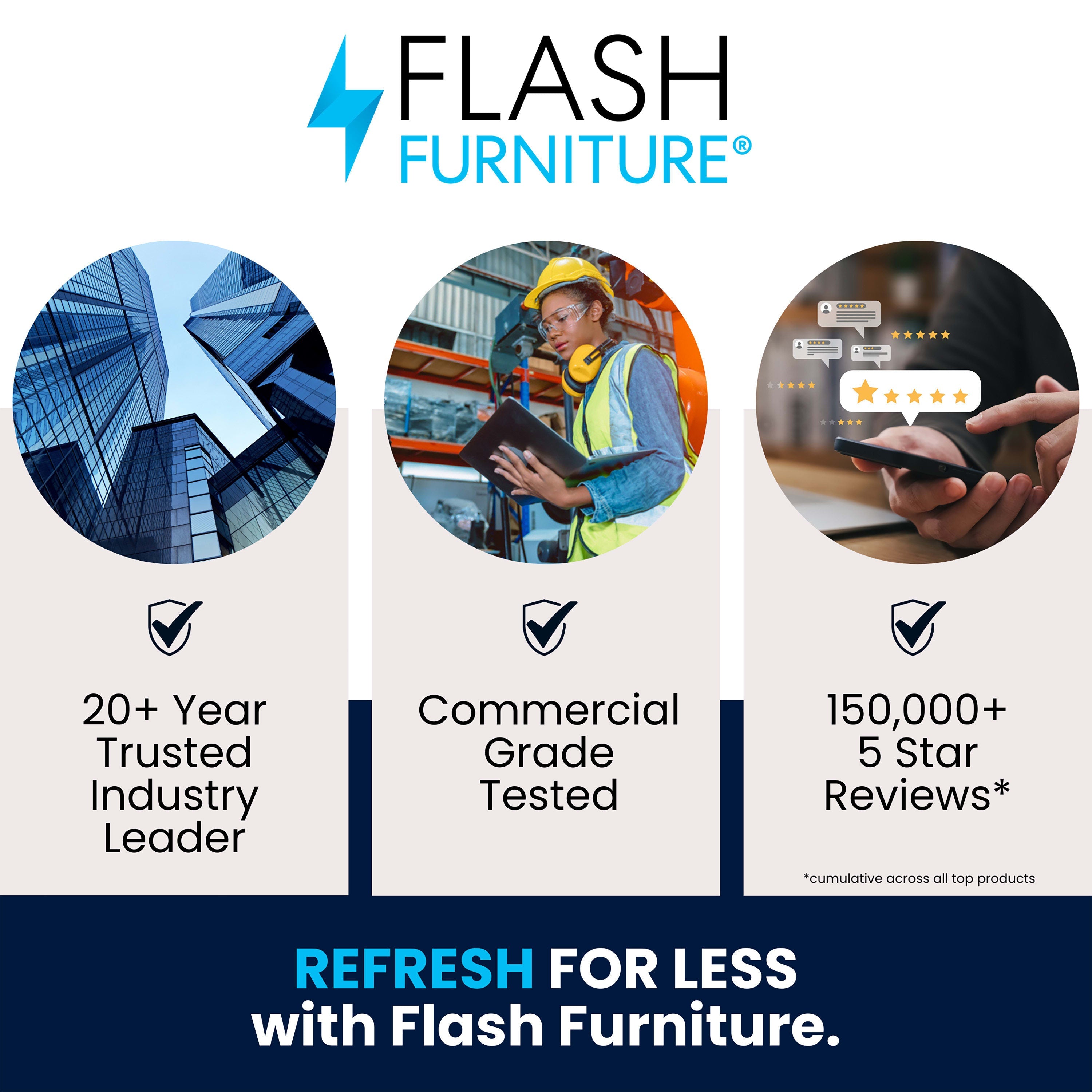 FLASH High Density Stacking Chair with Sled Base 227 kg Capacity
