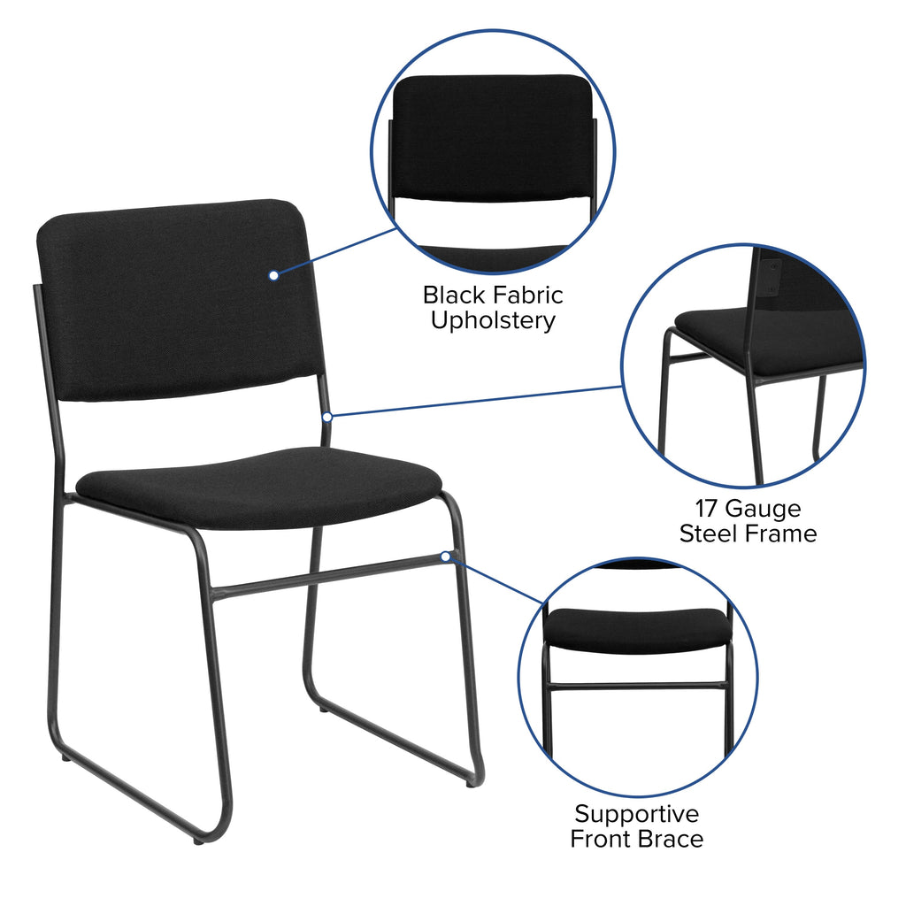 FLASH High Density Stacking Chair with Sled Base 227 kg Capacity