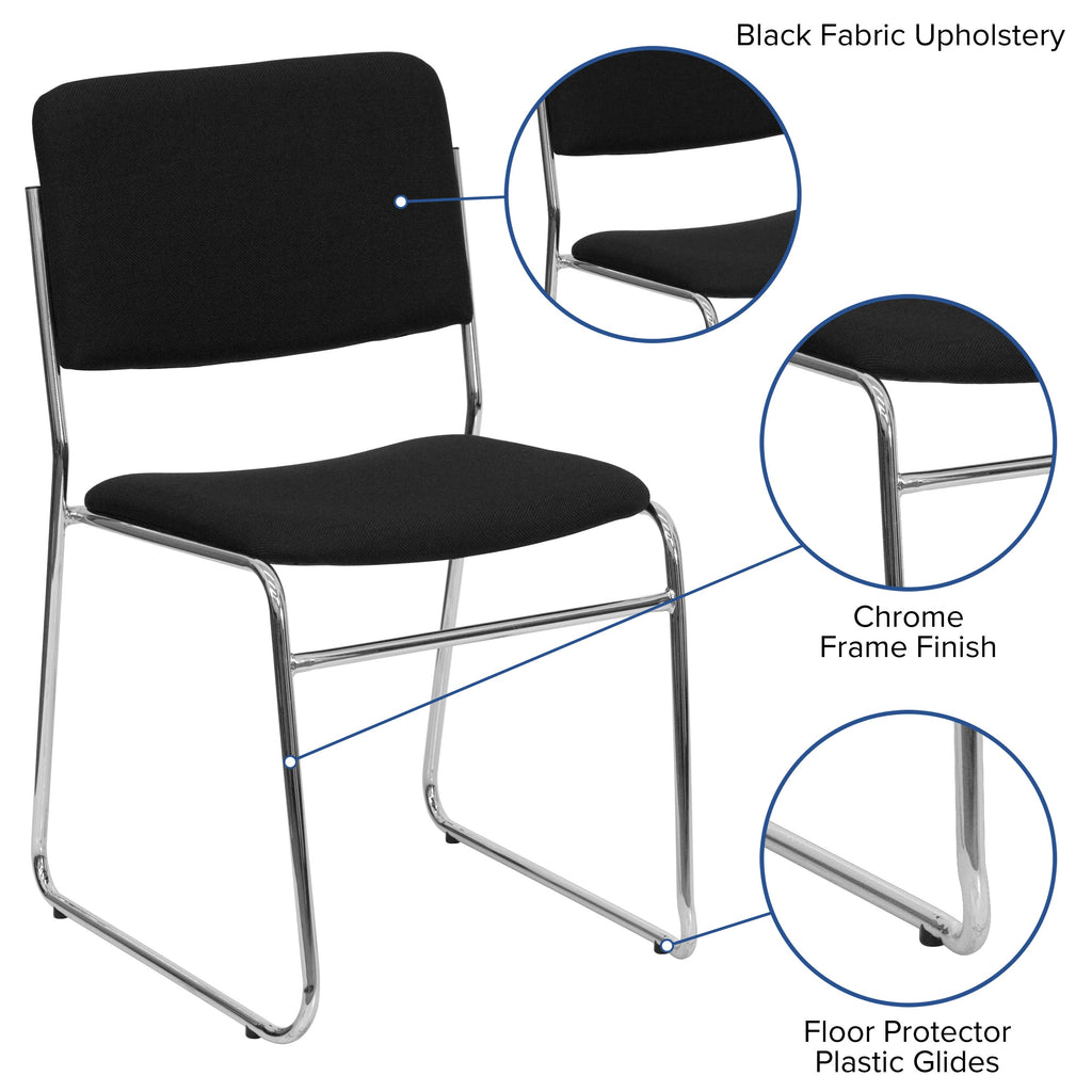 FLASH High Density Stacking Chair with Sled Base 227 kg Capacity