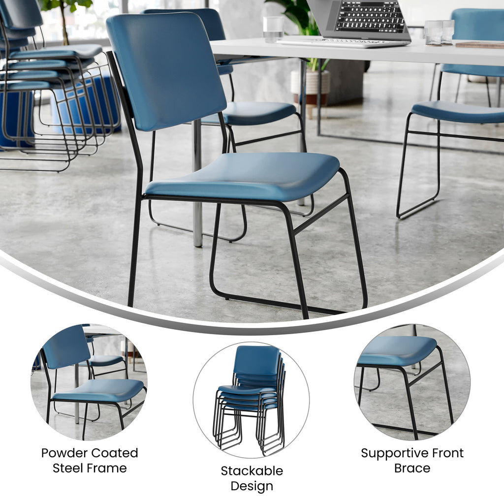FLASH High Density Stacking Chair with Sled Base 227 kg Capacity