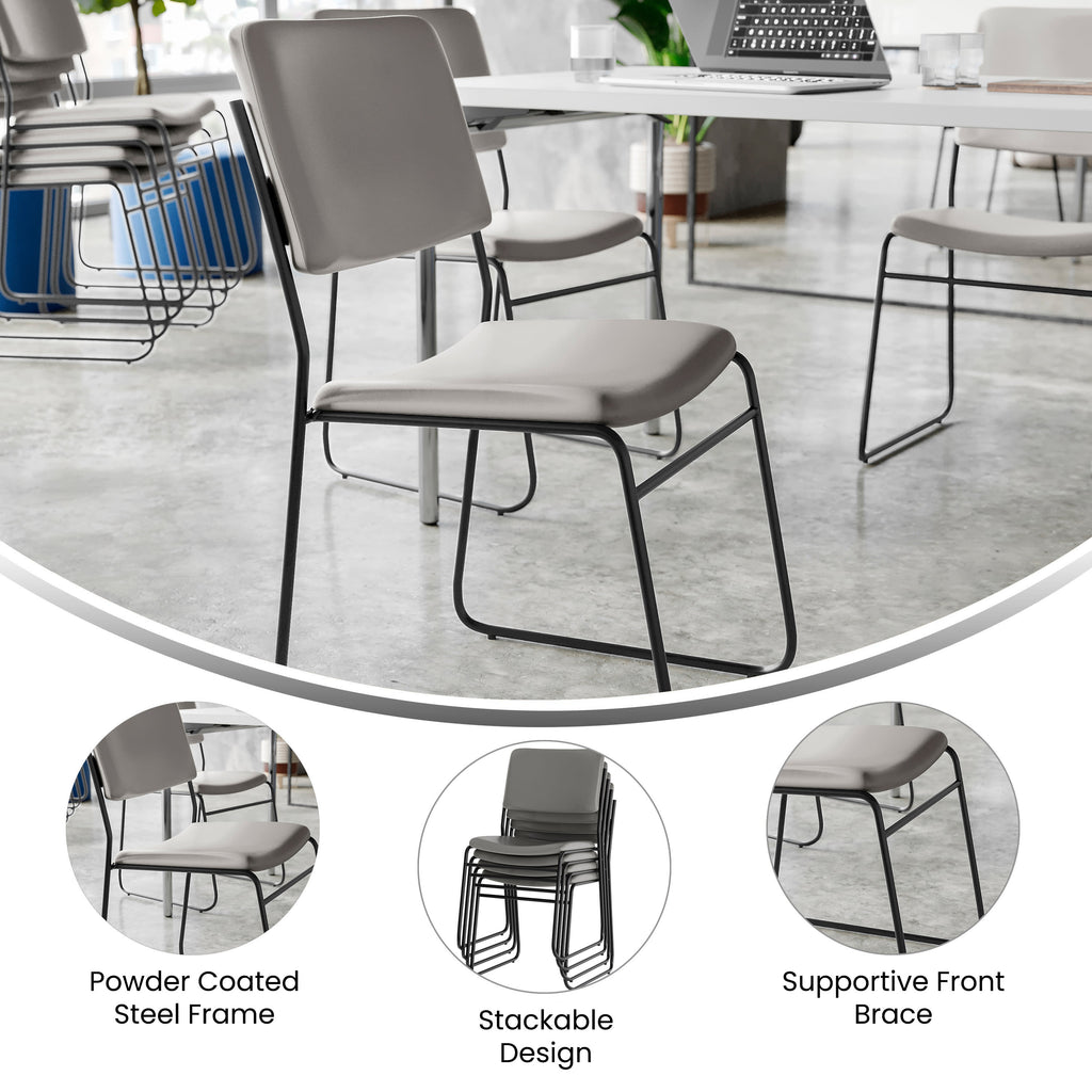 FLASH High Density Stacking Chair with Sled Base 227 kg Capacity