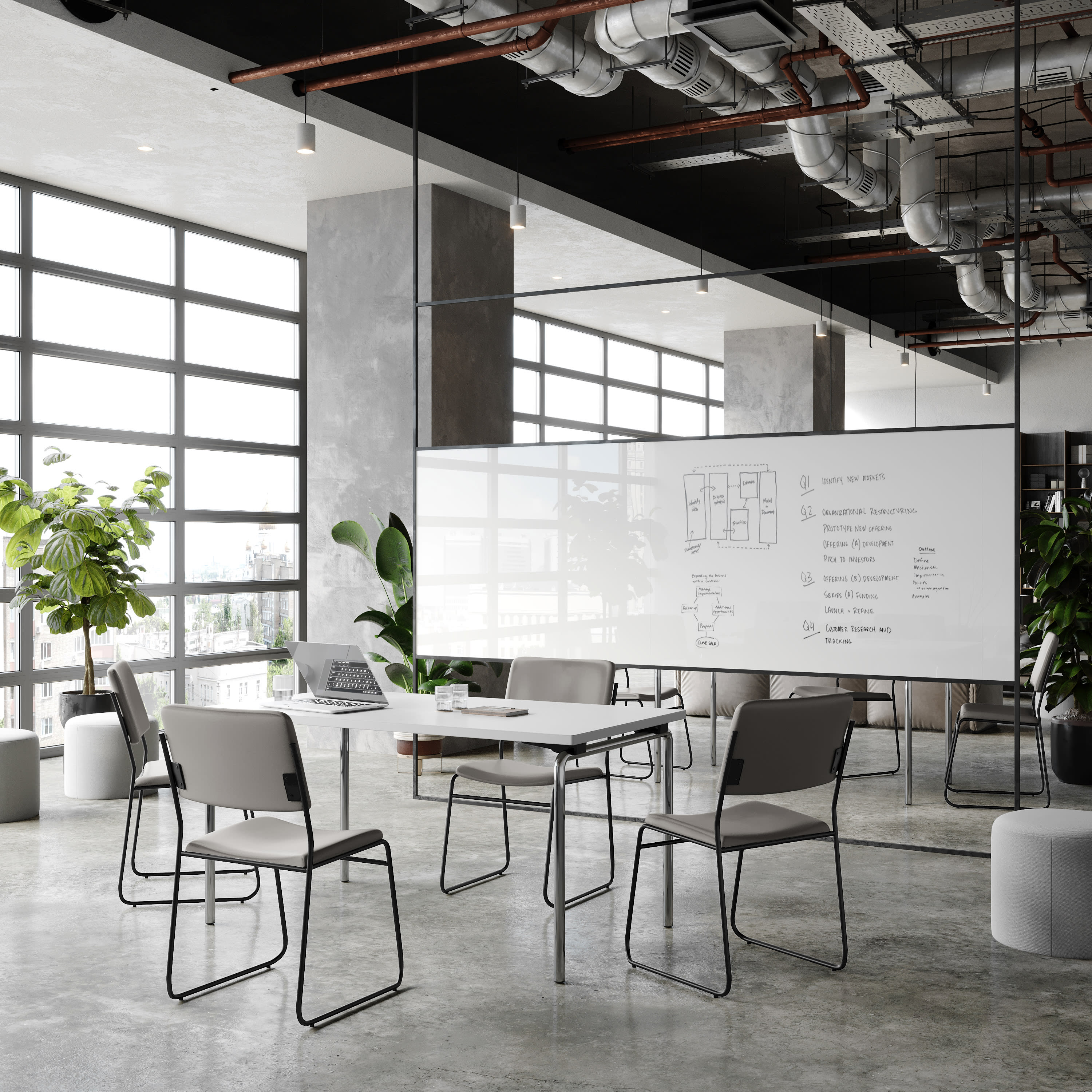 FLASH High Density Stacking Chair with Sled Base 227 kg Capacity