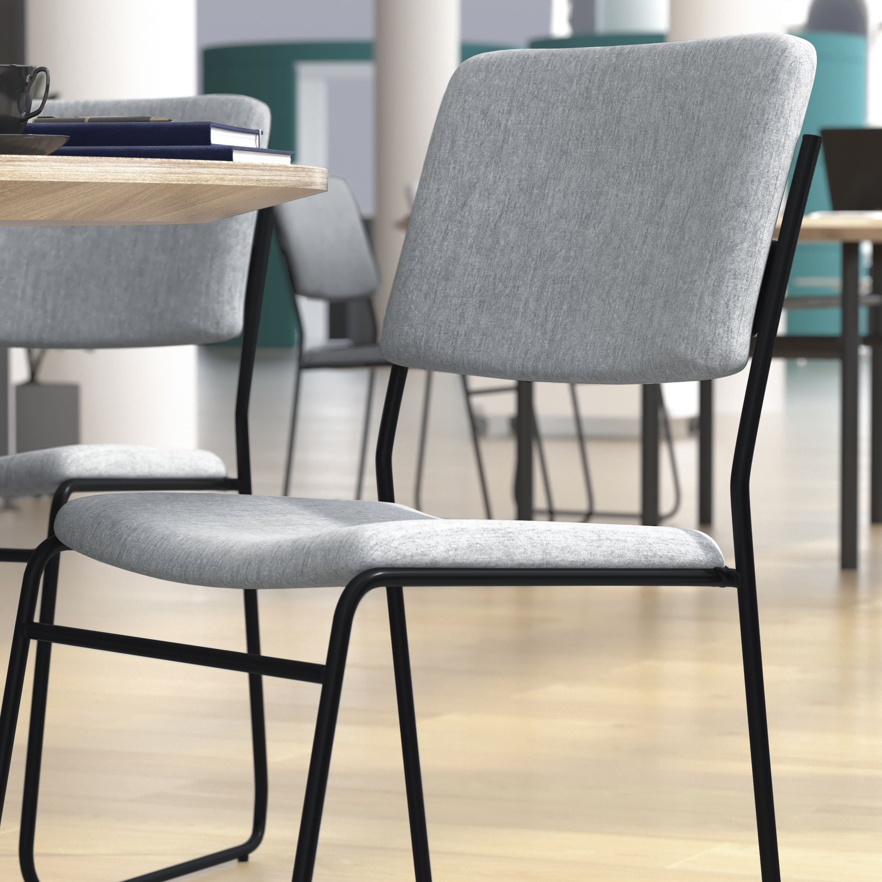FLASH High Density Stacking Chair with Sled Base 227 kg Capacity