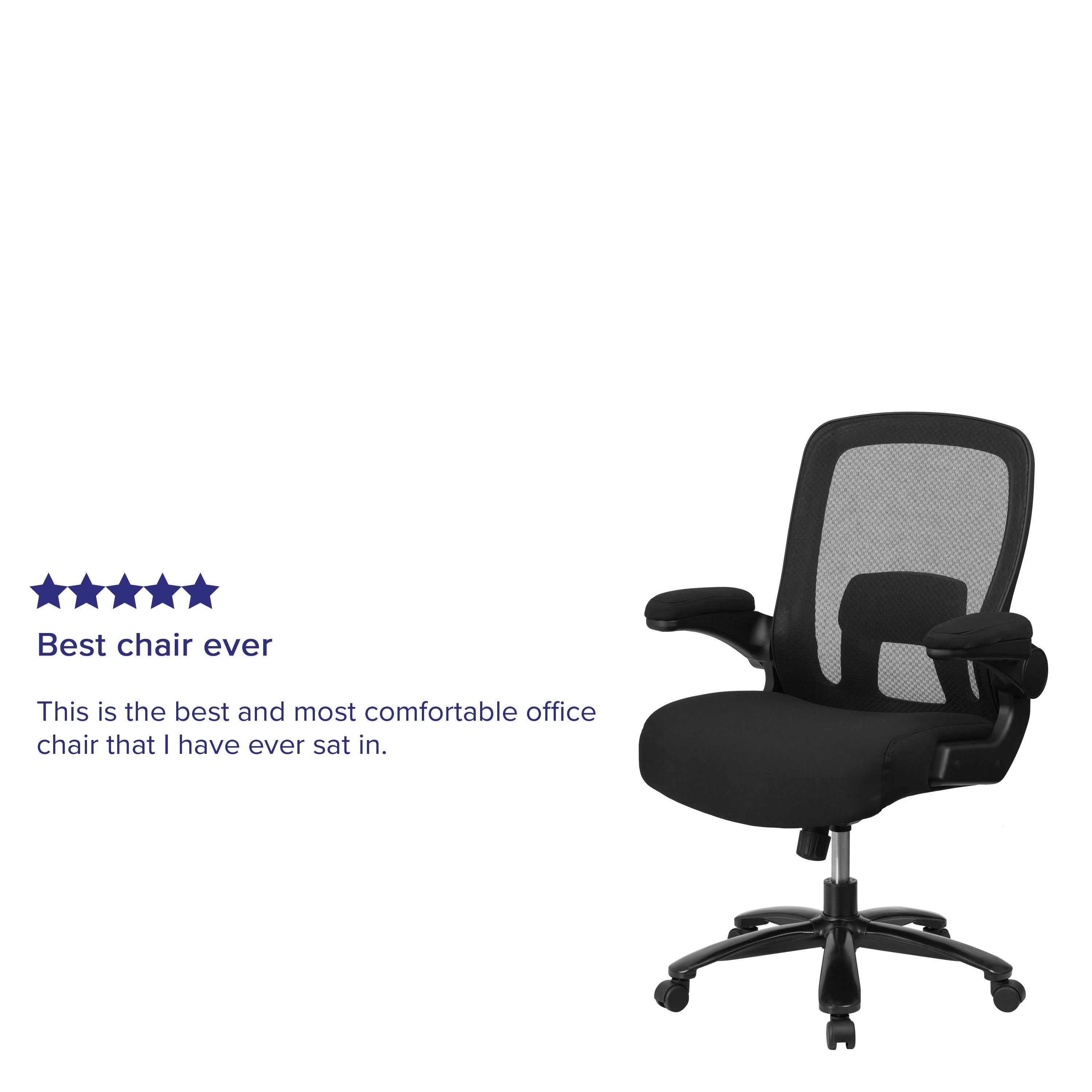 FLASH HERCULES Series Big & Tall Mesh Executive Swivel Ergonomic Office Chair with Adjustable Lumbar