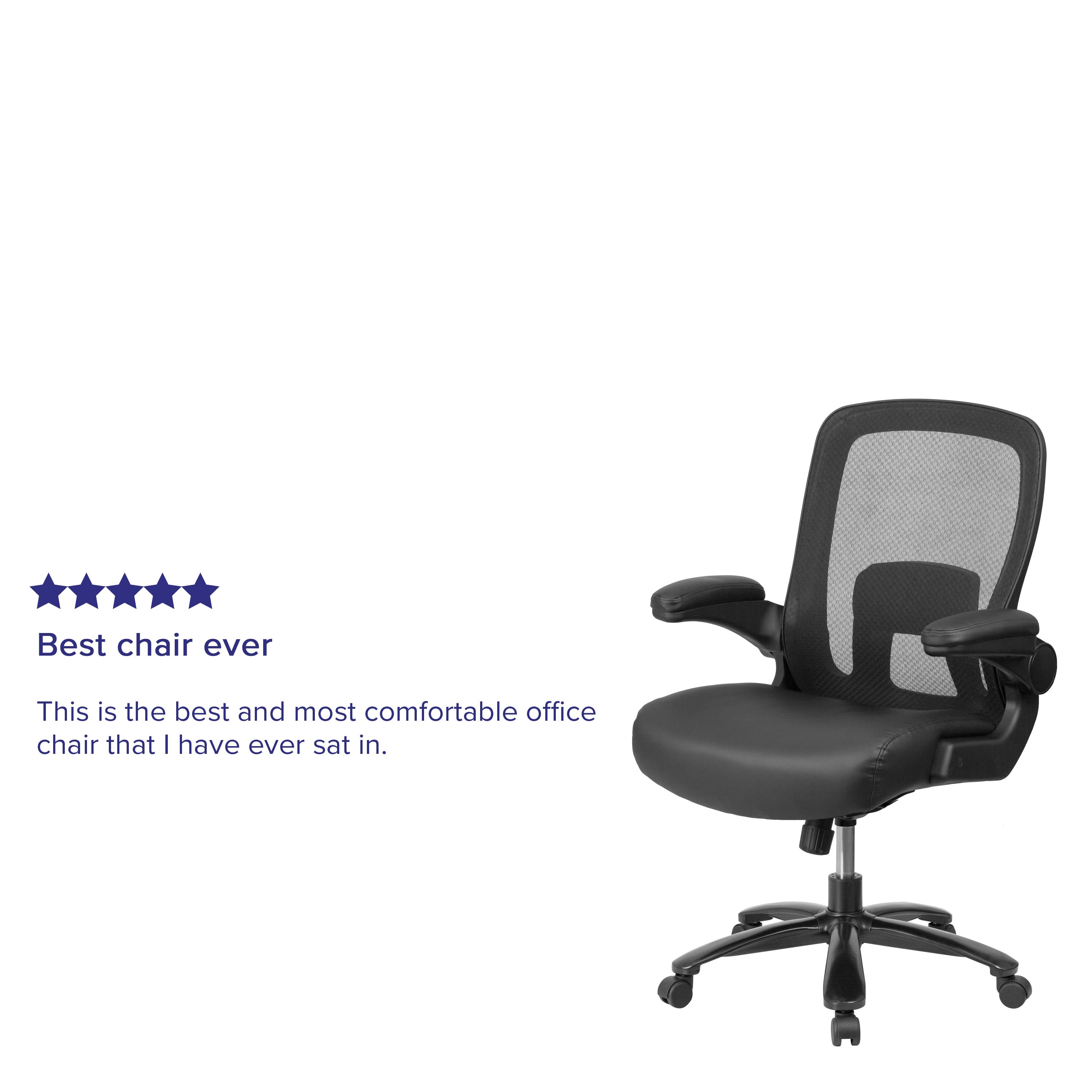 FLASH HERCULES Series Big & Tall Mesh Executive Swivel Ergonomic Office Chair with Adjustable Lumbar
