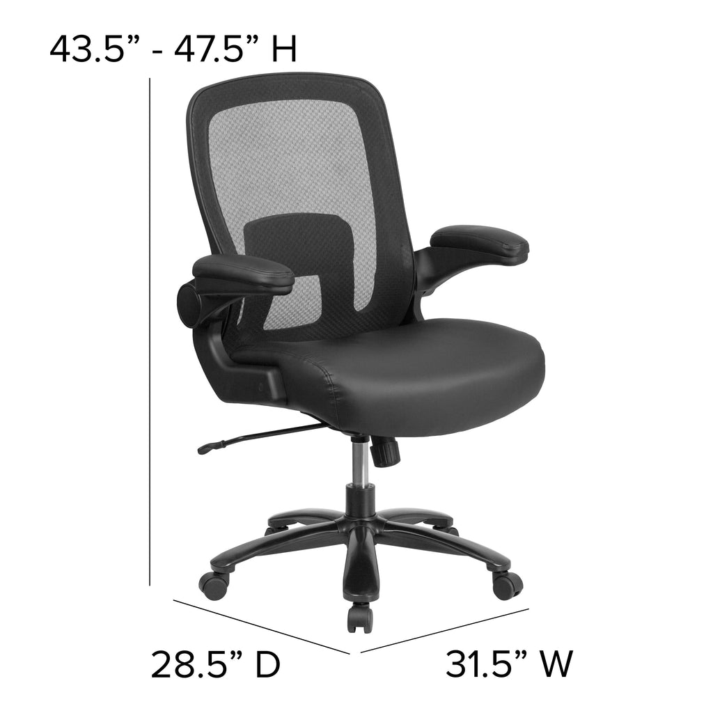 FLASH HERCULES Series Big & Tall Mesh Executive Swivel Ergonomic Office Chair with Adjustable Lumbar
